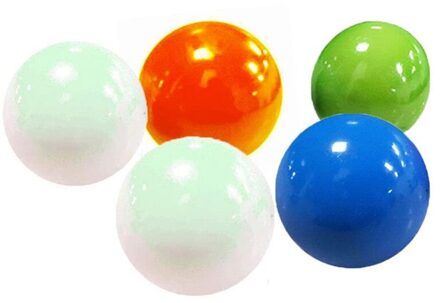 5Pcs Glow In The Dark Stress Ballen Plafond Sticky Ballen, Decompressie Speelgoed Ballen, leuk Speelgoed Voor Volwassenen En Kinderen