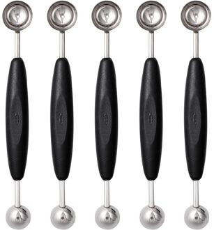 5Pcs Goede Grip Antislip Double-End Melon Keuken Ijs Fruit Lepel