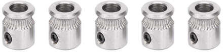5Pcs Grondstof Extruder Wiel Voor MK8 Voeden Concave Versnelling Printer Accessoires
