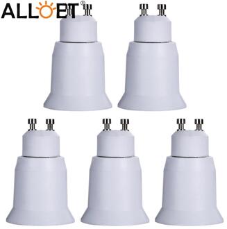 5Pcs GU10 Om E27 Base Schroef Light Lamp Houder Adapter Socket Converter Verlichting Accessoires