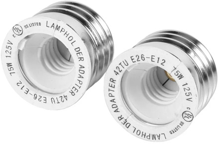 5pcs Heat Resistant E27 E26 To E12 Lamp Base Bulb Light Holder Adapter Converter No Fire Hazard 250V 1000W Max Socket Holder