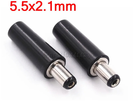 5Pcs High Quality Circular Tube DC Plug Male Electrical Socket Outlet DC-022 DC-005 DC Outlet 5.5X2.1MM 5.5*2.1