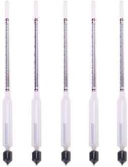 5Pcs Hydrometer Tester Vintage Gereedschap Alcoholmeter Alcohol Meter Wijn Concentratie Meter 0-50/0-100 Hydrometer Alcohol Gereedschappen