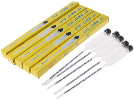 5Pcs Hydrometer Tester Vintage Gereedschap Alcoholmeter Alcohol Meter Wijn Concentratie Meter 0-50/0-100 Hydrometer Alcohol Gereedschappen