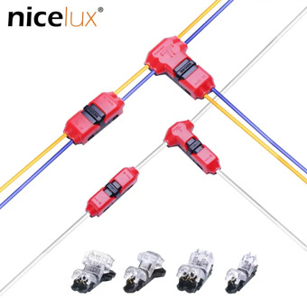 5pcs I/T type 1pin 2pin Quick Splice Scotch Lock Wire Connector for Terminals Crimp 22-18AWG Wiring LED Strip Car Audio Cable