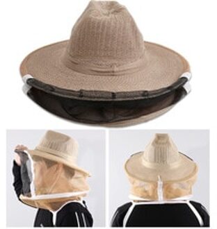 5PCS insect netto bescherming mesh volledige gezicht mosquito pretect bijenteelt hoed outdoor gezicht cover gesluierde vliegvissen cap bescherming