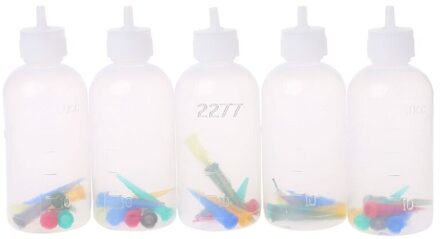5Pcs Jam Schilderij Squeeze Flessen Met 35 Nozzles Cake Decor 50Ml Bakken Gebak