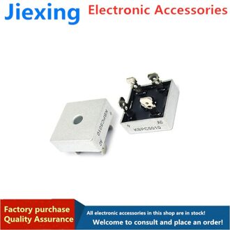 5Pcs KBPC5010 Gelijkrichter Brug Stapel 50A1000V 5010 Vierkante Brug Eenfase Vierkante Platte Voet Gelijkrichter