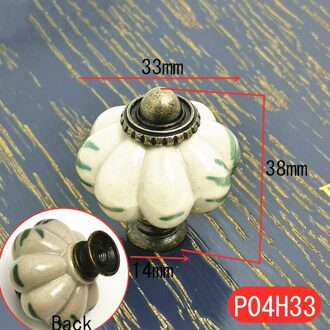 5Pcs Keramische Pumpkins Keuken Kast Kast Kledingkast Lade Handvat Dresser Deur Trekt Met Schroef Meubels P04H33