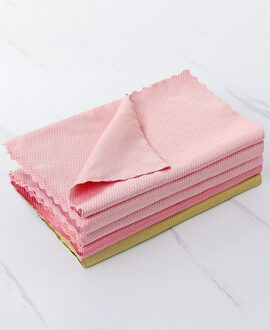 5Pcs Keuken Anti-Vet Afvegen Rag Super Absorberende Vis Schaal Venster Schoonmaakdoekje Huis Wassen Schotel Keuken Schoonmaken handdoek 25x25cm