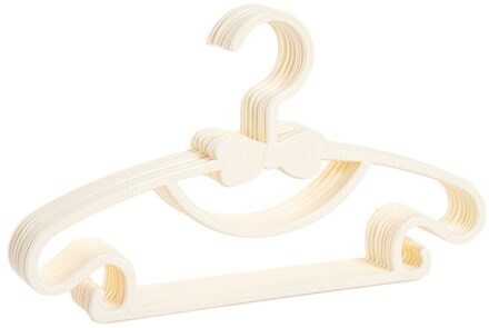 5Pcs Kids Kleerhanger Rekken Draagbare Plastic Display Hangers Winddicht Kinderen Jassen Hanger Leuke Baby Kleding Organizer wit