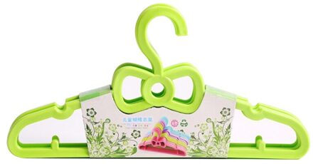 5Pcs Kids Kleerhangers Draagbare Multifunctionele Haak Outdoor Kleding Droogrek Voor Kinderen Plastic Kindje Hangers groen