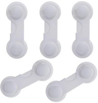 5Pcs Kind Veiligheid Kabinet Lock Baby Proof Beveiliging Protector Lade Deur Kast Lock Plastic Bescherming Kids Veiligheid Deurslot 02