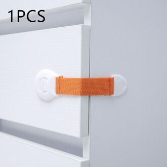 5Pcs Kind Veiligheid Kabinet Lock Baby Proof Beveiliging Protector Lade Deur Lock Kids Veiligheid Plastic Bescherming Kids Veiligheid Sloten 1stk oranje