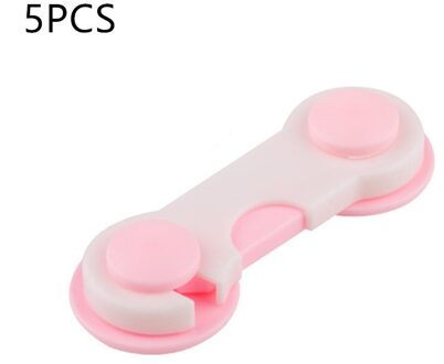 5Pcs Kind Veiligheid Kabinet Lock Baby Proof Beveiliging Protector Lade Deur Lock Kids Veiligheid Plastic Bescherming Kids Veiligheid Sloten 5stk wit roze