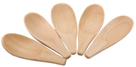 5Pcs Kleine Houten Lepel 7X2.5 Cm Theelepel Mini Melkpoeder Lepel Koffie Lepel Houten Bestek Keuken Accessoires