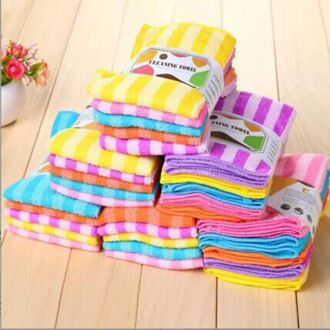 5Pcs Kleurrijke Microfiber Water Kleur Bar Keuken Schoonmaakdoekje Theedoeken 30x30cm