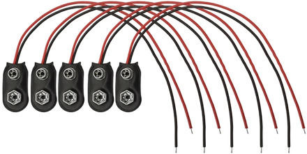 5pcs/lot 15CM PP3 MN1604 9V Battery Clips Connector Buckle I Type Cable Connection 9V Battery Holder Clip Snap Wire Connectors