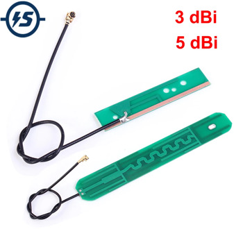 5pcs/lot 2.4G/5G/5.8GHZ Double Frequency Built-In PCB Antenna IPEX Interface Wifi Module 3dBi 5dBi 2400-2500MHz 4900-5900MHz
