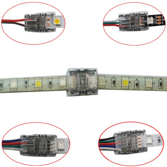 5pcs/lot 2pin 3pin 4pin 5pin LED Strip Connector for 3528 5050 led Strip to Wire/Strip Connection Use Terminals