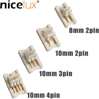 5pcs/lot 2pin 3pin 4pin Slim LED RGB Connector Conductor for 8mm 10mm 3528 5050 RGB Dual LED Strip to Strip Terminals