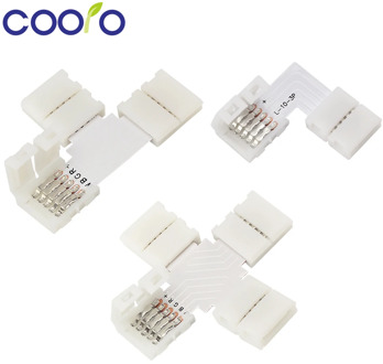 5pcs/lot 4 pin 2 pin 3 pin 5 pin LED Connector L Shape T Shape X Shape For connecting corner right angle LED Strip Light