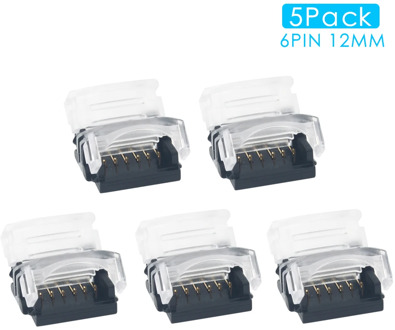 5pcs/lot 6Pin 6-Pin LED Connector Strip to Wire or Strip to Strip Connection Use Terminal for Non-waterproof RGB+CCT LED Strip