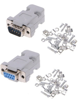 5pcs/lot DB-9 DB9 RS232 Male Female Connector with socket D-Sub 9 pin PCB Connector