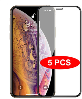 5Pcs/Lot Full Cover Tempered Glass For iPhone 11 Pro Max X XS Max XR 6 6s 7 8 Plus SE 2020 Screen Protector Protective Glass