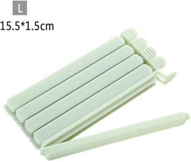 5pcs / Lot Home Storage Organization Kitchen Tool Food Snack Sealing Bag Clips Food Keep Fresh Plastic Food Close Clip groot groen