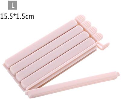 5pcs / Lot Home Storage Organization Kitchen Tool Food Snack Sealing Bag Clips Food Keep Fresh Plastic Food Close Clip groot roze