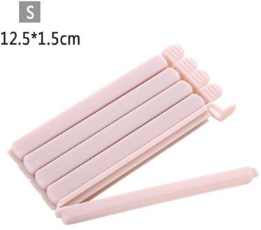 5pcs / Lot Home Storage Organization Kitchen Tool Food Snack Sealing Bag Clips Food Keep Fresh Plastic Food Close Clip klein roze
