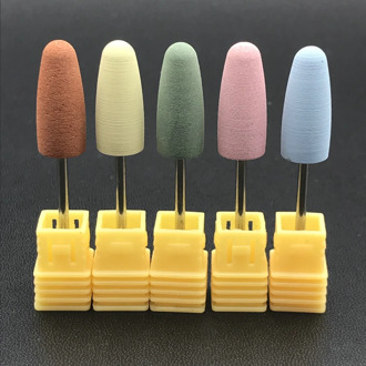 5PCS/Lot Nail Rubber Silicone Polisher Grinding Drill Bit Cutter Nail Electric Manicure Drill Dental Silicon Rubber Polisher