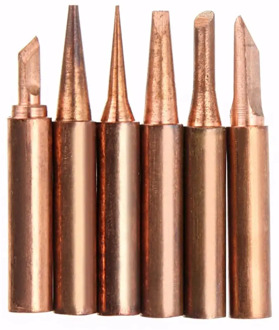 5pcs/lot Pure Copper 900M-T Soldering Iron Tip Lead-free Solder Tips Welding Head BGA Soldering Tools