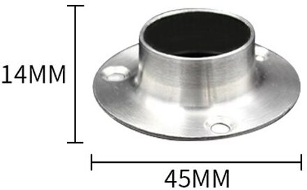 5pcs/lot Stainless steel pipe bracket 19-32mm Dia Tube support Flange Seat for Wardrobe Hanging Rail Rod Pole Socket End Holder G318911