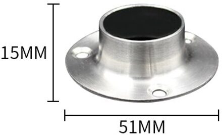 5pcs/lot Stainless steel pipe bracket 19-32mm Dia Tube support Flange Seat for Wardrobe Hanging Rail Rod Pole Socket End Holder G318913