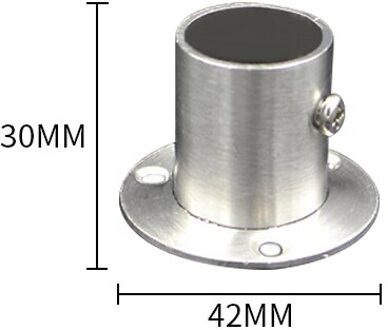 5pcs/lot Stainless steel pipe bracket 19-32mm Dia Tube support Flange Seat for Wardrobe Hanging Rail Rod Pole Socket End Holder G318915