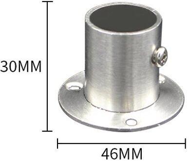 5pcs/lot Stainless steel pipe bracket 19-32mm Dia Tube support Flange Seat for Wardrobe Hanging Rail Rod Pole Socket End Holder G318916