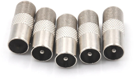 5pcs/lot STB Quick Plug RF Coax F Female To RF Male Connector TV Antenna Coaxial Connector F Connector TV Coaxial plug