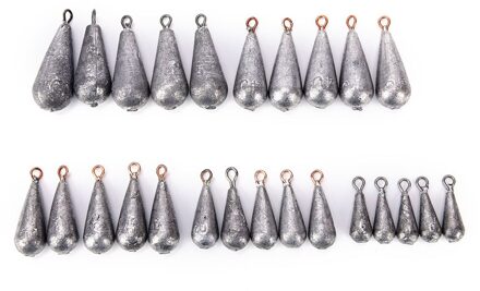 5Pcs/Lotsize 10G/20G/30G/40G/50G Gewicht Water druppeltjes Lood Gewichten Vissen Lead Sinkers Vissen Accessoires