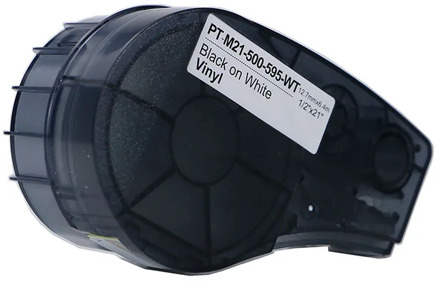 5pcs M21-500-595 Label Black On White/red/yellow vinyl film Compatible for Brad BMP21 Plus ID PAL LABPAL Label Maker