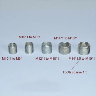5PCS M6 to M10, M8 to M10, M10 to M14 threaded hollow tube adapter inner outer threaded coupler conveyer adapter