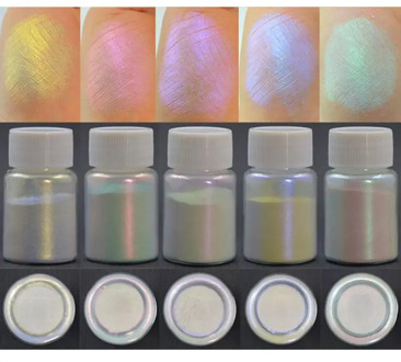 5Pcs Magic Aurora Resin Mica Pearlescent Pigments Colorants Resin Jewelry Making Glue Tool