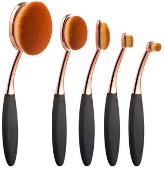 5pcs Make-Up Kwasten Set Zachte Ovale Hoofd Vormige Foundation Concealer Brush Kit Cosmetische Tool Professionele Make-Up Borstel Aankomst
