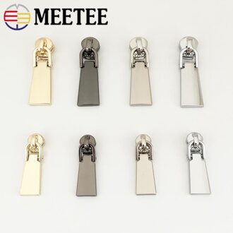 5Pcs Meetee Afneembare 3 #5 # Metalen Rits Sliders Voor Metalen Ritsen Lente Lock Rits Hoofd Zip Reparatie kits Diy Accessoires No5-lightgold