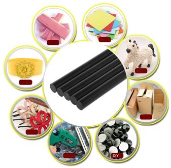 5Pcs Melt Lijm Stok Zwart Hoge Zelfklevende 11Mm Voor Diy Craft Speelgoed Reparatie Tool N0HB