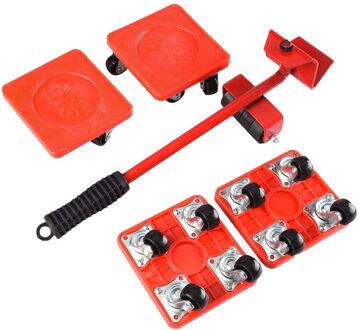 5Pcs Meubels Transport Roller Set Removal Lifting Moving Tool Heavy Object Mover Huishoudelijke Meubels Mobiele Slides Trolley 5 stk B
