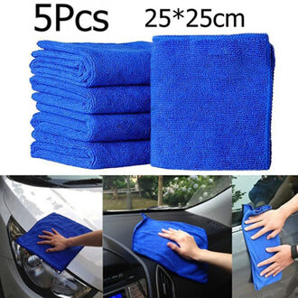 5Pcs Microfiber Car Cleaning Handdoek Auto Motorfiets Wassen Glas Huishoudelijke Schoonmaakmiddelen Kleine Handdoek Huishoudelijke Reiniging Sma # PY1 groen