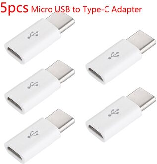 5Pcs Mini Micro Usb Female Naar Type C Male Adapter Usb 3.1 Data Opladen Adapter Handig Algemene Voor Huawei samsung 02