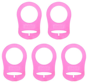 5Pcs Multi Colors Silicone Baby Dummy Pacifier Holder Clip Adapter for MAM Rings U50F wit